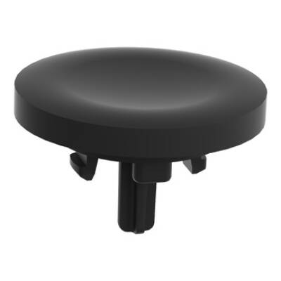 black plain cap for flush mounted push button - Schneider Electric - ZBAF2