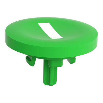 green plain cap I for flush mounted push button - Schneider Electric - ZBAF331