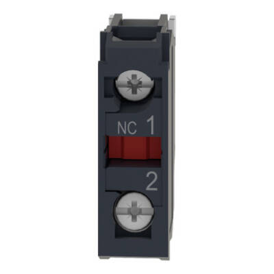 single contact block for head Ø22 1NC silver alloy screw terminal for lugs - Schneider Electric - ZBE1029