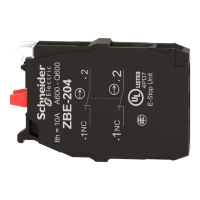 double contact block's for head Ø22 2NC screw clamp terminal - Schneider Electric - ZBE204