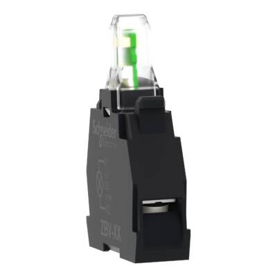 Light block, Harmony XB4, Harmony XB5, flashing, for head 22mm, universal LED, screw clamp terminals, 24V - Schneider Electric - ZBV18B1