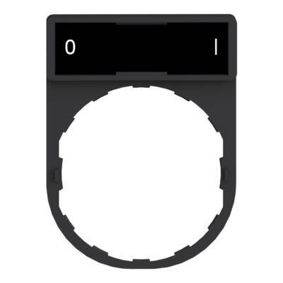 legend holder 30 x 40 mm with legend 8 x 27 mm with marking O-I - Schneider Electric - ZBY2178