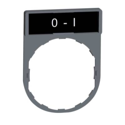 legend holder with o-i marking color plated grey - Schneider Electric - ZBY2178C0