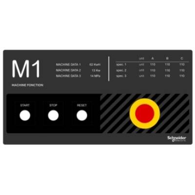 Harmony XB5, Antimicrobial Legend panel 400 x 200 template 1 - Schneider Electric - ZBYLEG402001