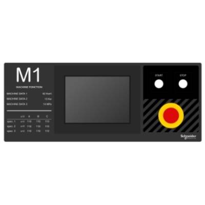 Harmony XB5, Antimicrobial Legend panel 500 x 200 template 1 - Schneider Electric - ZBYLEG502001