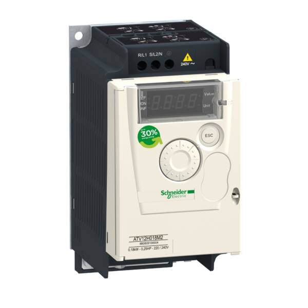 variable speed drive ATV12 - 0.18kW - 0.25hp - 200..240V - 1ph - Schneider Electric - ATV12H018M2