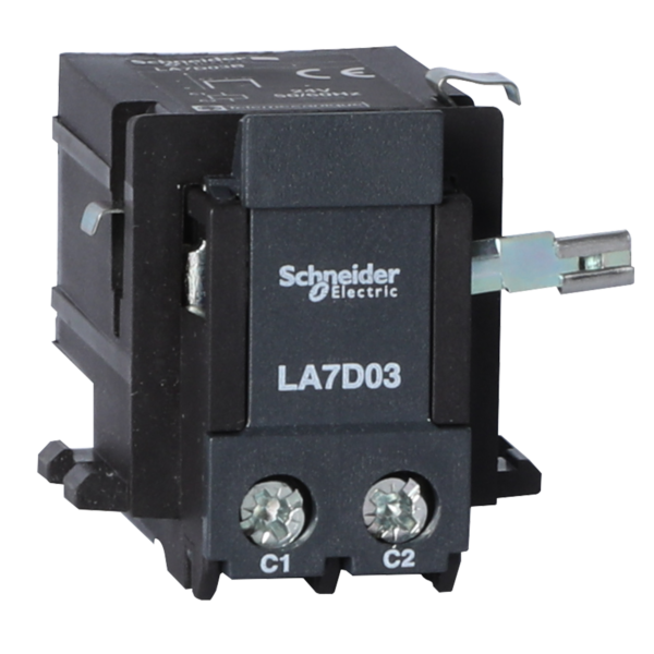 TeSys D thermal overload relays - remote electrical tripping - 24 V DC/AC - Schneider Electric - LA7D03B