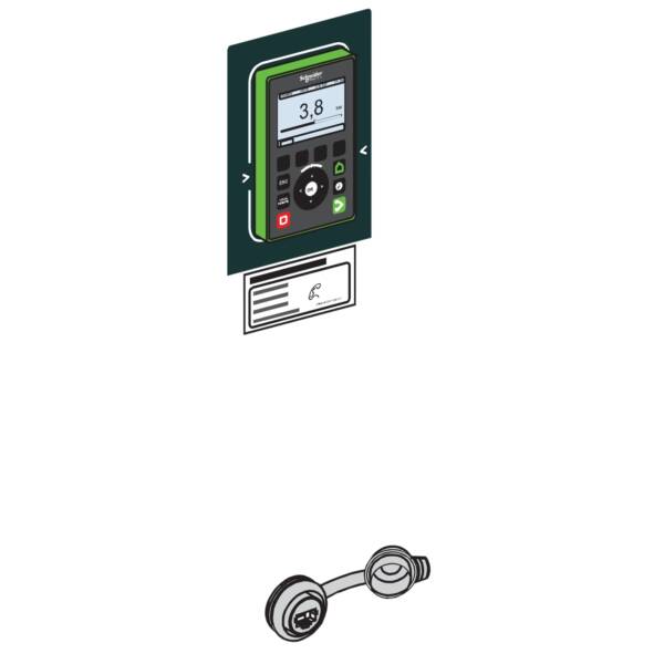 Ethernet port on front door, Altivar Process ATV600, Altivar Process ATV900, for Drive Systems - Schneider Electric - VW3AP1807