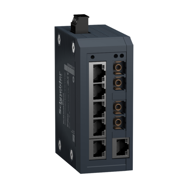 Modicon Standard Unmanaged Switch - 6 ports for copper + 2 ports for multimode fiber optic - Schneider Electric - MCSESU083F2CU0