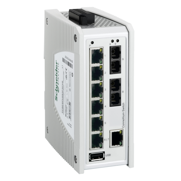 ConneXium Premium Unmanaged Switch - 7 ports for copper + 2 ports for fiber optic multimode - Schneider Electric - TCSESPU093F2CU0