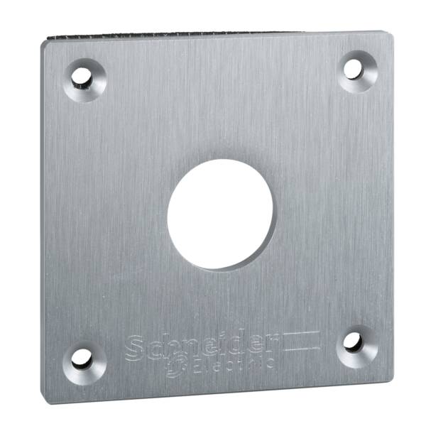 drilled front plate - XAP-E - metal - 1 opening - Schneider Electric - XAPE301