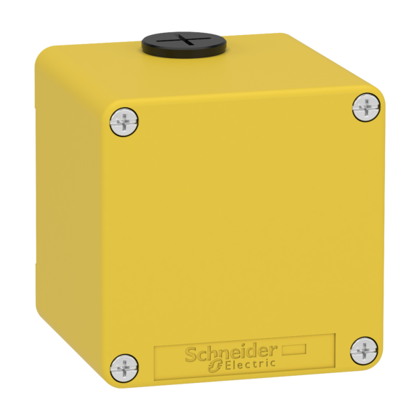 Harmony XAP, XB2 SL, Empty control station, zinc alloy, yellow, M20, undrilled, 80 x 80 x 77, UL cULus - Schneider Electric - XAPK14