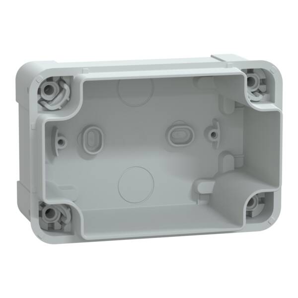 ABS box IP66 IK07 RAL7035 Int.H125W80D65 Ext.H138W93D72 Opaque cover H20 - Schneider Electric - NSYTBS1397