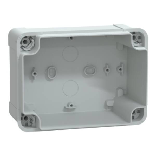 ABS box IP66 IK07 RAL7035 Int.H150W105D80 Ext.H164W121D87 Opaque cover H20 - Schneider Electric - NSYTBS16128