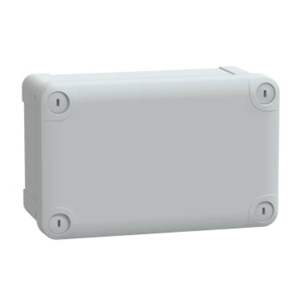 ABS box IP66 IK07 RAL7035 Int.H175W105D80 Ext.H192W121D87 Opaque cover H20 - Schneider Electric - NSYTBS19128