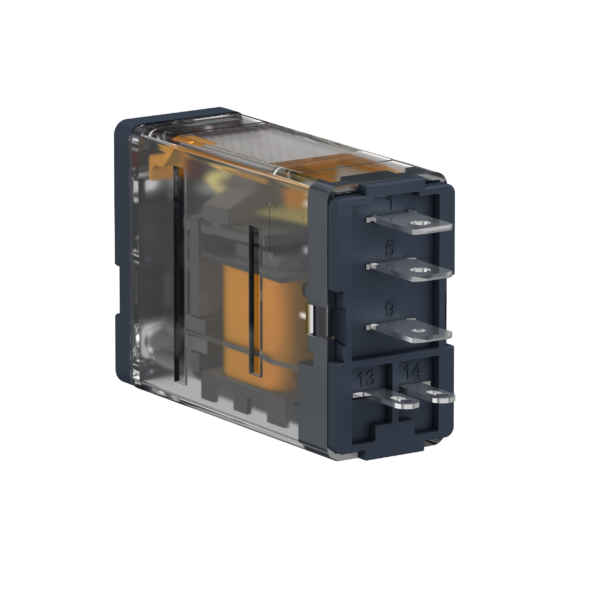 Power plug-in relay, 15 A, 1 CO, with LED, 12 V DC - Schneider Electric - RPM12JD