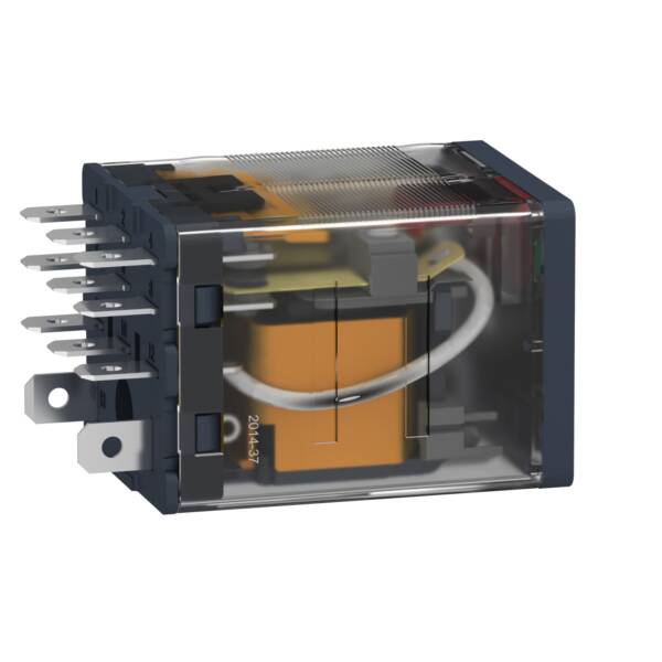 Power plug-in relay, 15 A, 3 CO, with LED, 230 V AC - Schneider Electric - RPM32P7