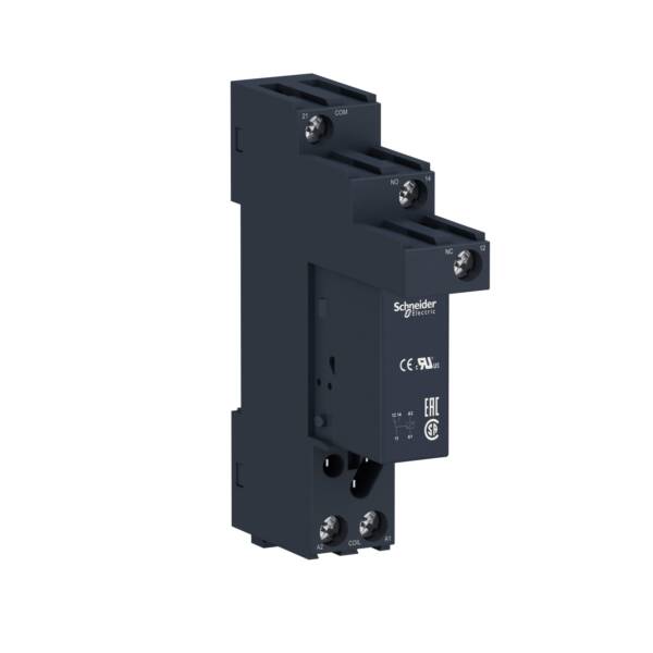 interface plug-in relay - Zelio RSB - 1 C/O - 24 V AC - 12 A - with socket - Schneider Electric - RSB1A120B7S