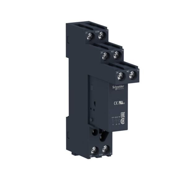 interface plug-in relay - Zelio RSB - 2 C/O - 120 V AC - 8 A - with socket - Schneider Electric - RSB2A080F7S