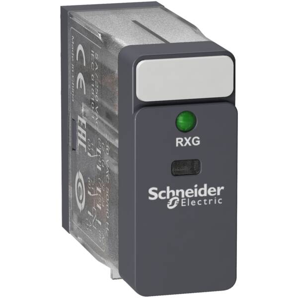 Interface plug-in relay, 5 A, 2 CO, LED, 220 V AC - Schneider Electric - RXG23M7