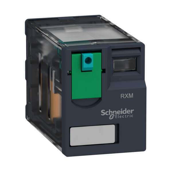 Miniature plug-in relay, 12 A, 2 CO, 110 V DC - Schneider Electric - RXM2AB1FD