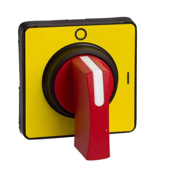 operating head 45 x 45 mm - yellow color - red handle - O-I - Schneider Electric - KCC1LH