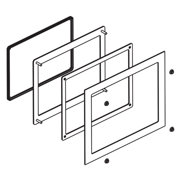 Panel cutout adapter,Harmony P6/FP6, to mount 22-inch wide display module in cutout for Harmony IPC Modular PC (22" Wide) - Schneider Electric - HMIZPAT9W1