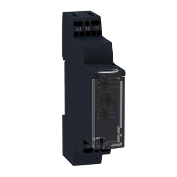 Modular timing relay, 8 A, 1 CO, 1 s..100 h, time delay, 12...240 V AC/DC - Schneider Electric - RE17RMMW