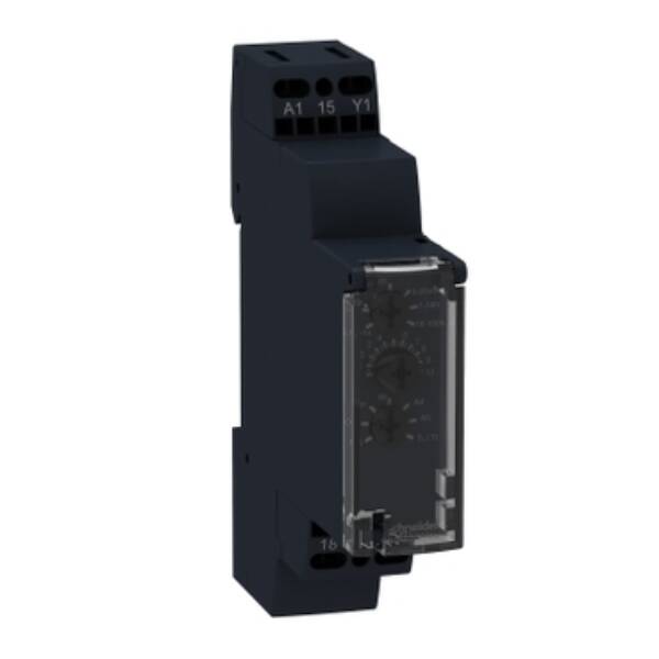 Modular timing relay, 8 A, 1 CO, 1 s..100 h, time delay, 12...240 V AC/DC - Schneider Electric - RE17RMXMU