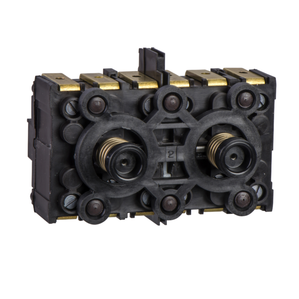 spring return contact block - 3 NO + 1 NO - front mounting, 40 mm centres - Schneider Electric - XESD2241