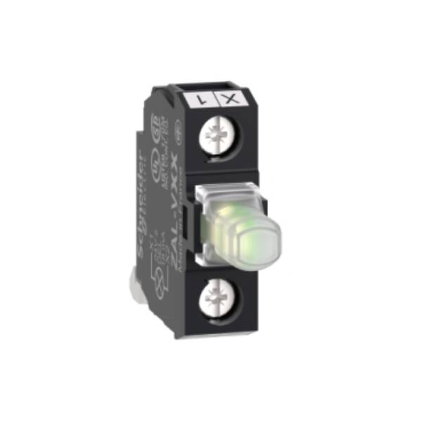 Light block, Harmony XALD, XALK, for head 22mm, universal LED, mounting in back of enclosure, 24V AC DC - Schneider Electric - ZALVB1