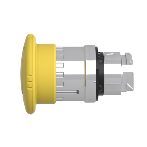 yellow Ø40 mushroom pushbutton head Ø22 latching turn release - Schneider Electric - ZB4BS55