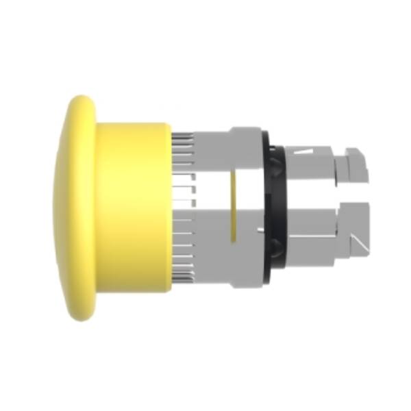 yellow Ø40 mushroom pushbutton head Ø22 latching push-pull - Schneider Electric - ZB4BT5