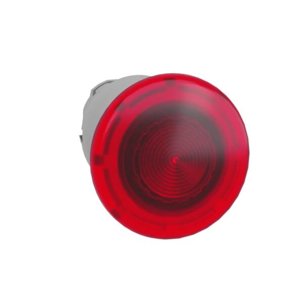 Head for illuminated emergency switching off push button, Harmony XB4, metal, red mushroom 40mm, 22mm, universal LED, push-pull - Schneider Electric - ZB4BW643