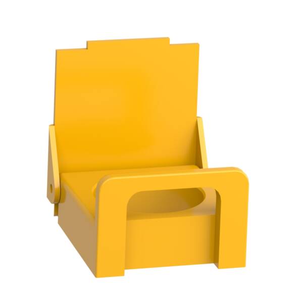 yellow padlockable flap for Ø22 flush pushbutton - Schneider Electric - ZB4BZ65