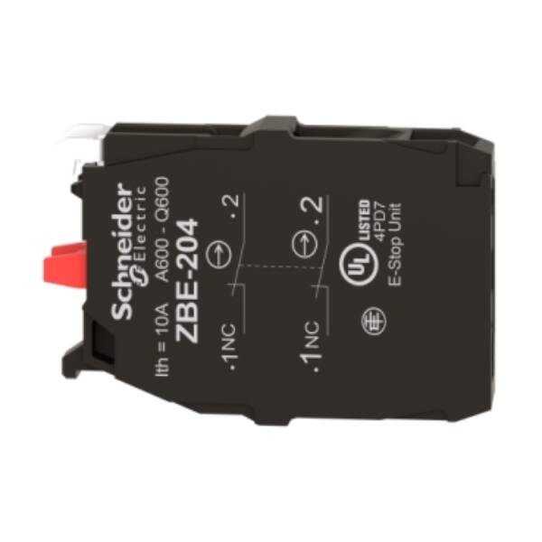 double contact block's for head Ø22 2NC screw clamp terminal - Schneider Electric - ZBE204