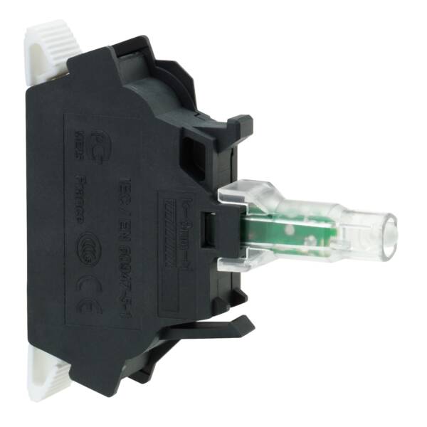 red light block for head Ø22 integral LED 24V spring clamp terminals - Schneider Electric - ZBVB45