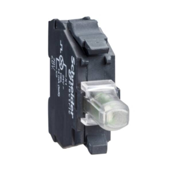 green light block for head Ø22 integral LED 12V screw clamp terminals - Schneider Electric - ZBVJ3