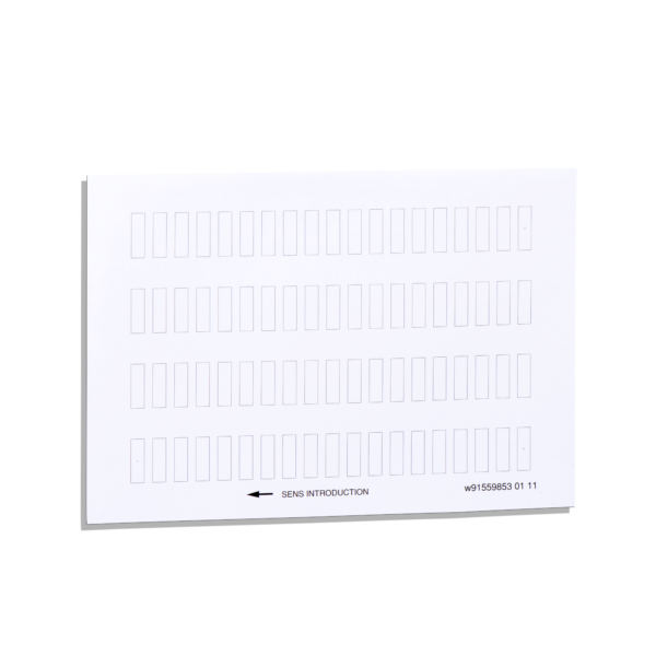 sheet of 76 unmarked legends 8 x 27 mm for legend holder 30 x 40 mm - Schneider Electric - ZBY4100