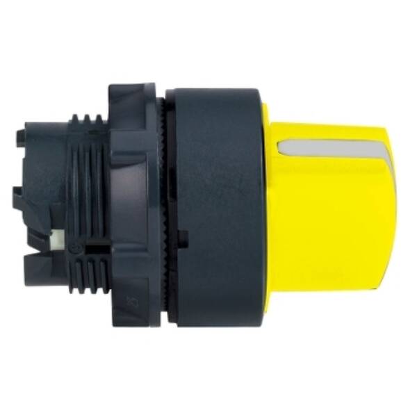 yellow selector switch head Ø22 2-position stay put - Schneider Electric - ZB5AD205