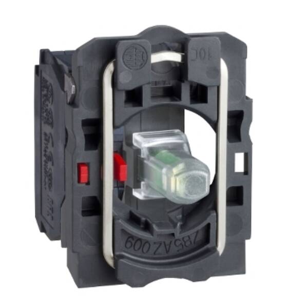 red light block with body/fixing collar with integral LED 24V 1NC - Schneider Electric - ZB5AW0B42