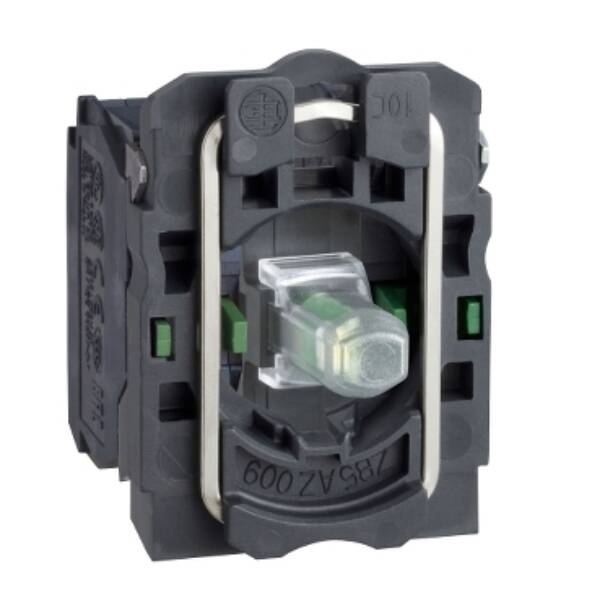 orange light block with body/fixing collar with integral LED 24V 2NO - Schneider Electric - ZB5AW0B53