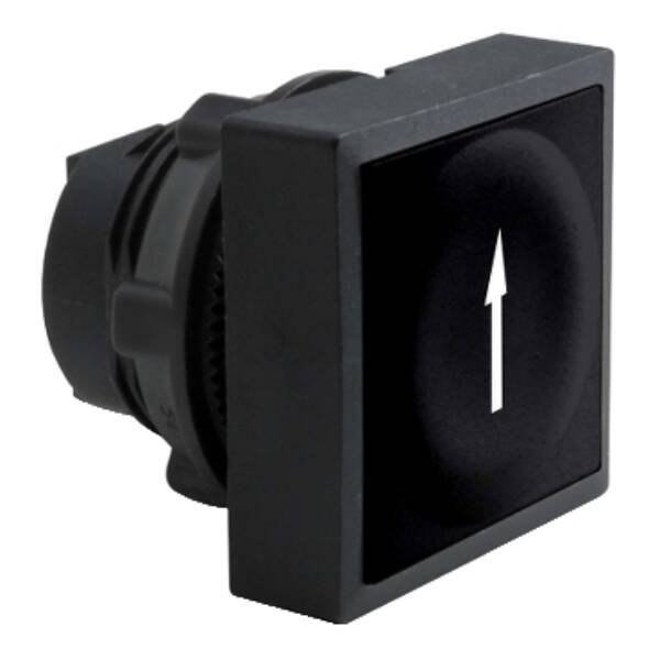 black square flush pushbutton head Ø22 spring return "up arrow" - Schneider Electric - ZB5CA2912