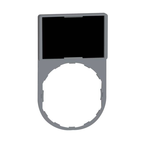 legend holder 30 x 50 mm with blank legend color plated grey - Schneider Electric - ZBY6101C0