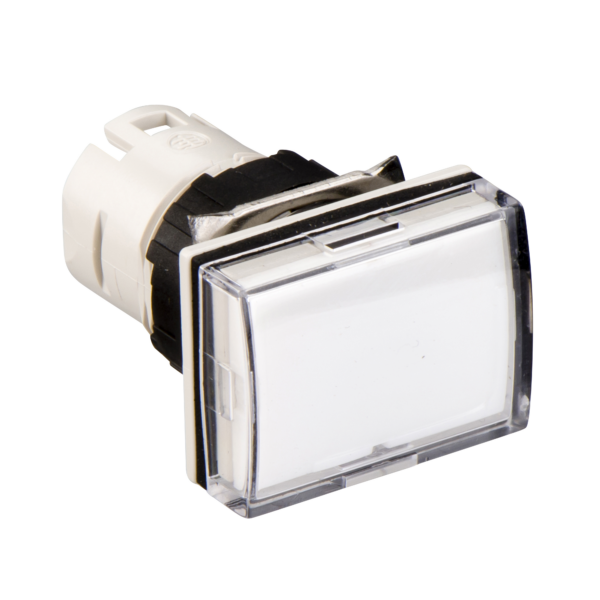 rectangular white pilot light head Ø16 for integral LED - Schneider Electric - ZB6DV1