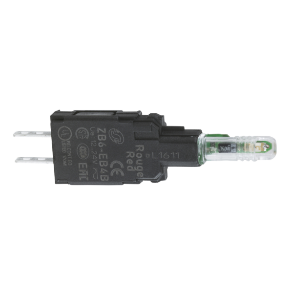 white light block with body/fixing collar with integral LED 12...24V - Schneider Electric - ZB6EB1B