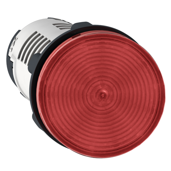 round pilot light Ø 22 - red - integral LED - 230..240 V - faston connectors - Schneider Electric - XB7EV04MP3