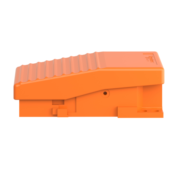 single foot switch - IP66 - without cover - metallic - orange - 1 NC + 1 NO - Schneider Electric - XPER110