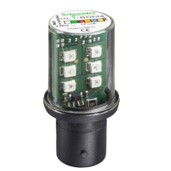 WHITE LED BA15D 120VAC - Schneider Electric - DL1BDG1