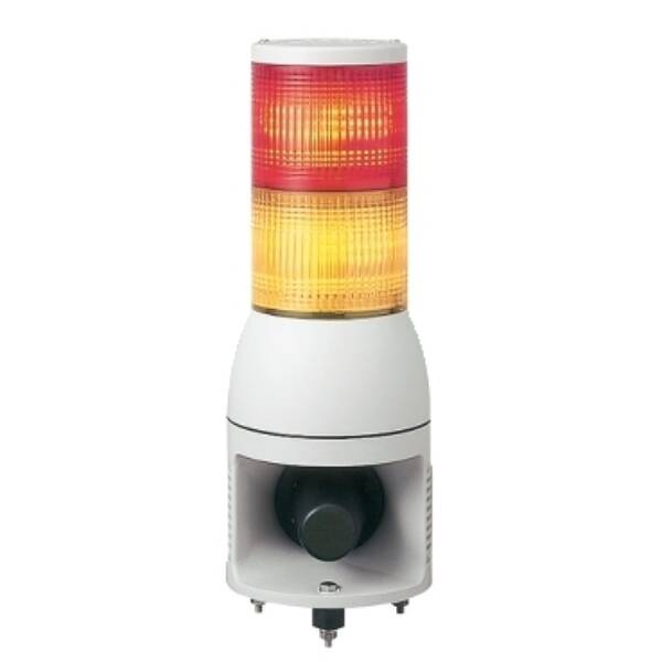 tower light 100 mm 24 V siren - steady/flashing LED - orange/red - Schneider Electric - XVC1B2HK